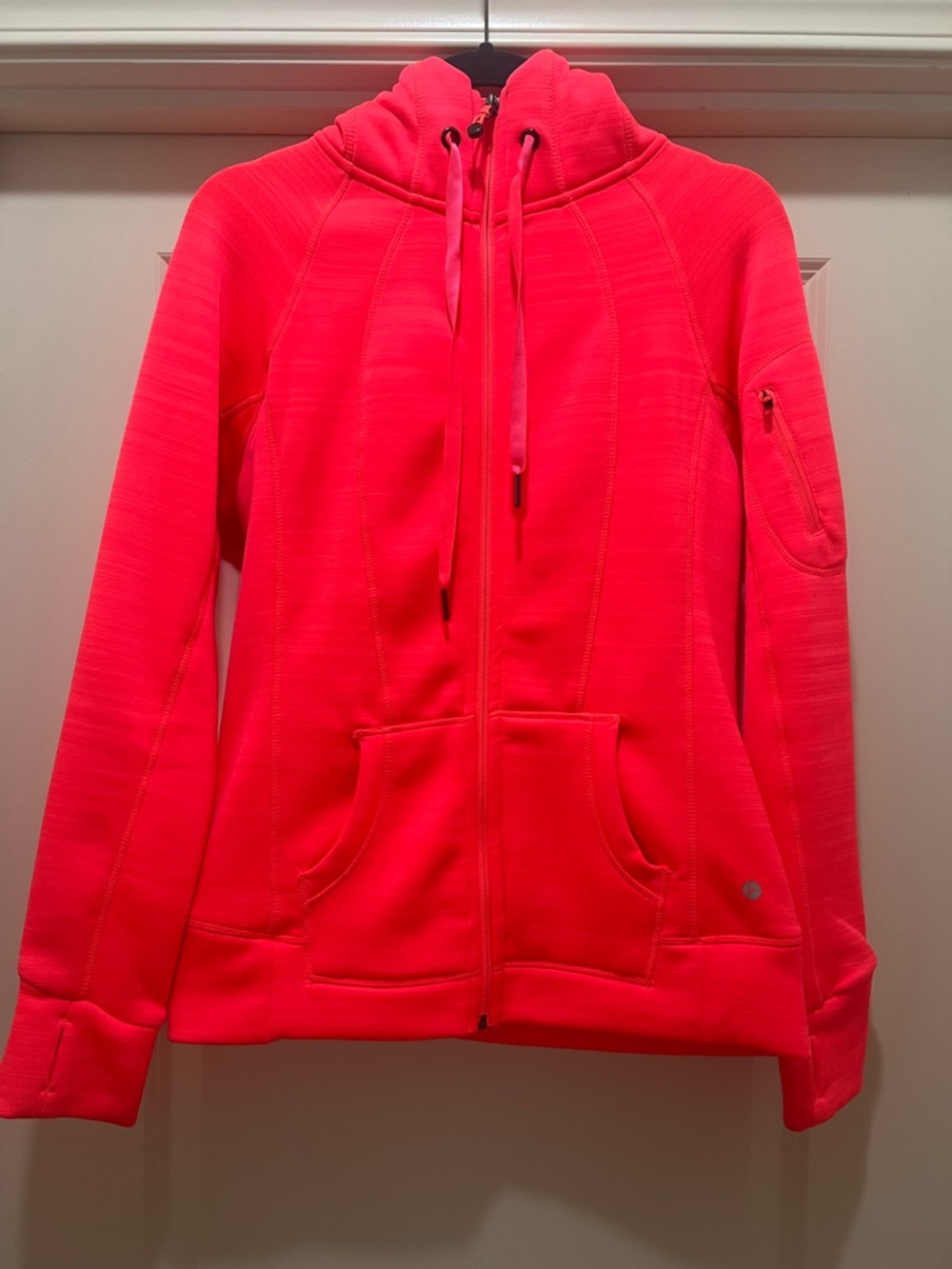 90 Degree By Reflex Neon Pink Athletic Hoodie Jacket